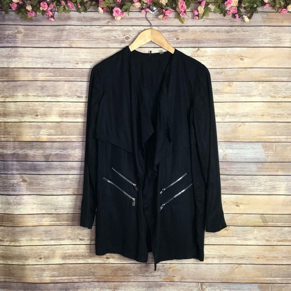Dex Black Open Front Jacket/Cardigan